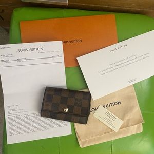 Louis Vuitton 6 ring key holder Damier Ebene